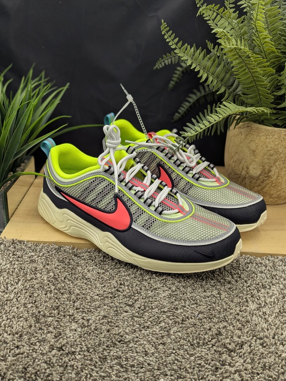 Nike Air Zoom Spiridon 'Barely Volt Hot Punch' Mens Sz 12 Running Walking Shoes